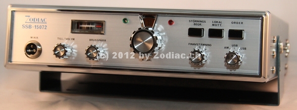 Zodiac SSB-15072
Typ:CB-Gerät
Frequenz:26.965-27.255 MHz
Kanäle:23
Modulationsart:AM/SSB
Leistung:AM 3.5 W, SSB 15 W PEP
Hergestellt ab: 	1972





Schlüsselwörter: Zodiac SSB-15072