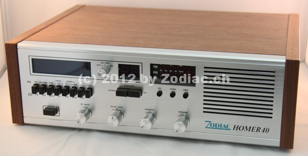 Zodiac Homer 40
Typ:CB-Gerät
Frequenz:26.965-27.405 MHz
Kanäle:40
Modulationsart:AM
Leistung:3,5 W
Hergestellt ab:1977
Sonstiges:Fabrik neu und ohne Seriennummer
Schlüsselwörter: Zodiac Homer 40