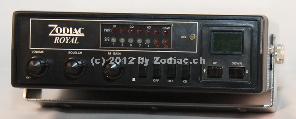 Zodiac Royal
Typ:CB-Gerät
Frequenz:26.965-27.405 MHz
Kanäle:40
Modulationsart:AM
Leistung:0,5 Watt
Hergestellt ab: 1982

Schlüsselwörter: Zodiac Royal