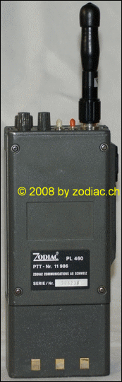 Zodiac PL-460 Rückseite
Typ:VHF/UHF-Gerät
Frequenz:335-520 MHz
Modulationsart:FM
Kanäle:99
Leistung:1/5 Watt
Hergestellt ab:1990
Sonstiges: Mit Ladeschale KBH-19 Gerät gesponsert von Omnirep GmbH                  24.12.08     
Schlüsselwörter: Zodiac PL-460 Rückseite
