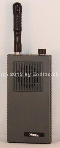 Zodiac RU-161
Personenrufempfänger
Radius von ca. 1 Km
Frequenz: 456.000 MHz 
Schlüsselwörter: Zodiac RU-161